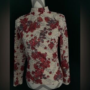 Zara Floral Lace Long Sleeve Top